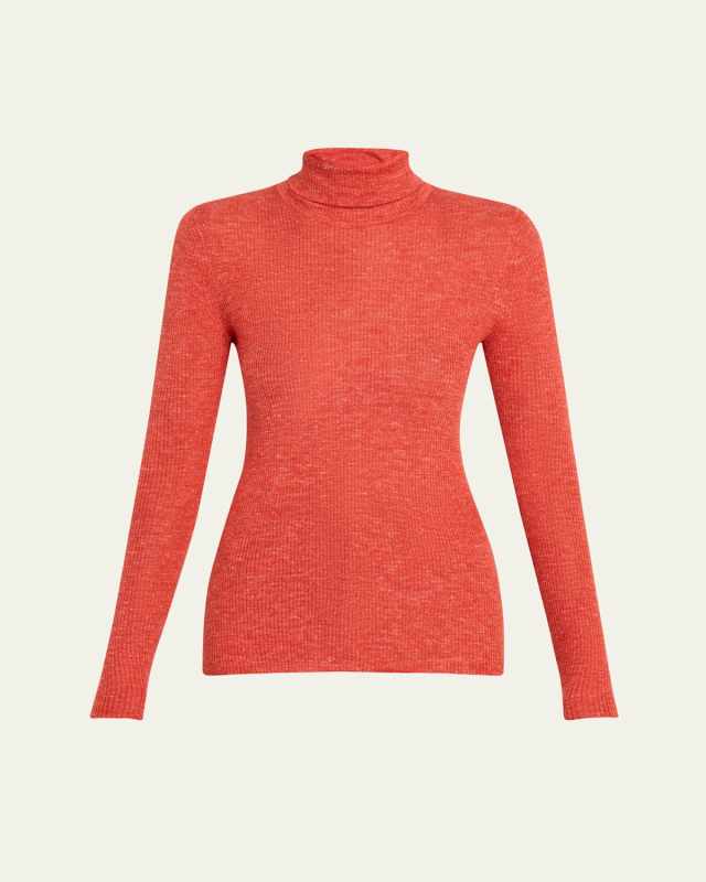 Aldon Turtleneck Cashmere Rib Sweater
